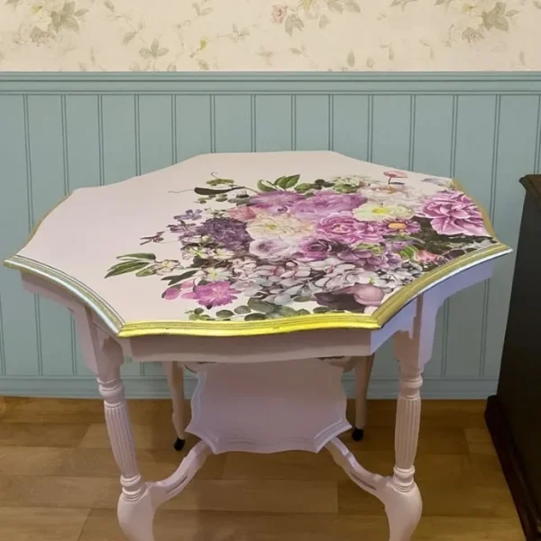 Vintage Floral Side Table