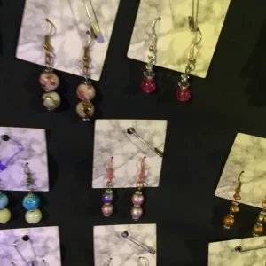 Handmade coloured earrings - Image 3