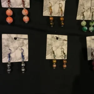 Handmade coloured earrings - Image 4