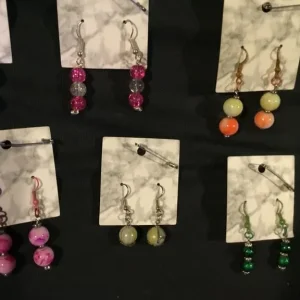 Handmade coloured earrings - Image 5