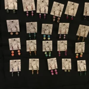 Handmade coloured earrings