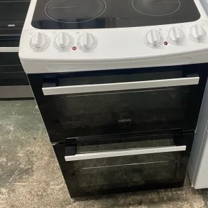55CM GLASSTOP ALL ELECTRIC WHITE ZANUSSI COOKER