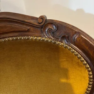 Victorian Spoon Back Nursing Chair - Gold - Image 2