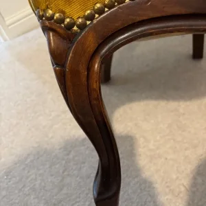 Victorian Spoon Back Nursing Chair - Gold - Image 3