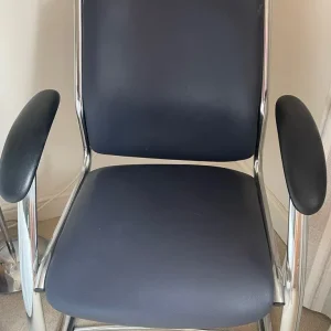 Pledge Key full back chrome frame cantilever chair