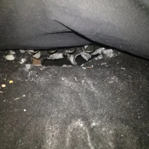 Grey and black corner sofa - Image 4