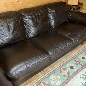 DFS real leather 3-seater sofa - Image 2