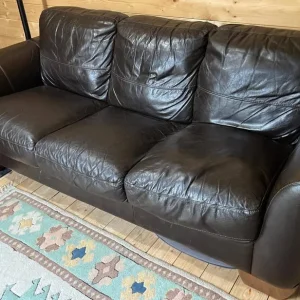 DFS real leather 3-seater sofa