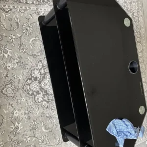 Black Glass TV Stand