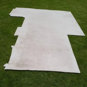 2 pieces of slip-resistant felt-backed vinyl in neutral stone pattern - Image 4