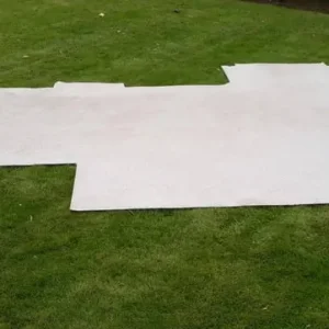 2 pieces of slip-resistant felt-backed vinyl in neutral stone pattern