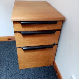 Wooden Filing Cabinet with Three Drawers