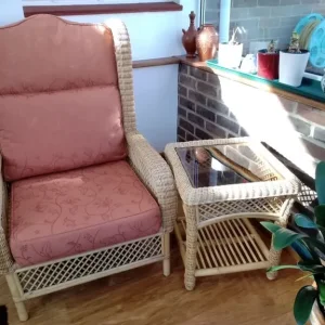 Conservatory Garden Chair with Side Table - Image 4