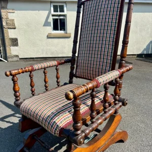 Antique American Platform Rocking Chair – Victorian Style - Image 2