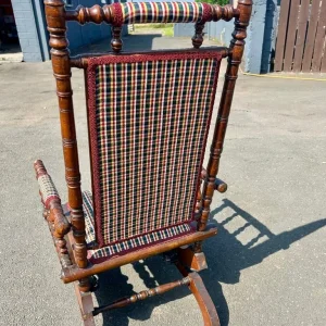 Antique American Platform Rocking Chair – Victorian Style - Image 8