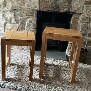 Solid Oak Nest of Tables - Image 2