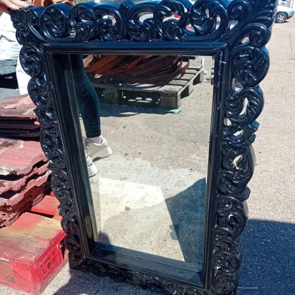Stylish black framed mirror