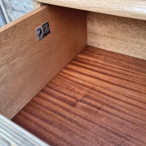 Floral mid-century modern chest of drawers with magnolia transfer - Image 6