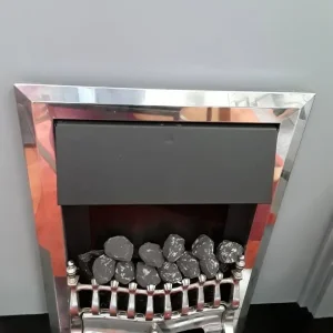 Wooden fireplace with electric fire effect - Image 2