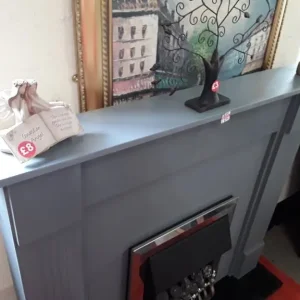 Wooden fireplace with electric fire effect - Image 3