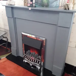 Wooden fireplace with electric fire effect - Image 4