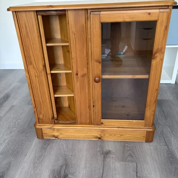 Oak Cabinet with Rotating Door