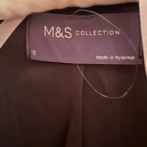 Black and White Marks & Spencer Check 3/4 Sleeve Jersey Blazer - Image 2