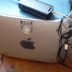 PowerMac G4 with Apple Studio Monitor and accessories