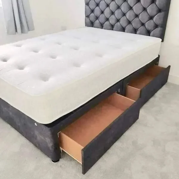 Divan Double Bed with Mattress and Drawers