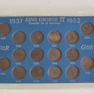 1937-1952 King George VI Farthing Coin Set