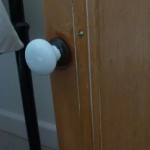 REAL ANTIQUE PINE BEDSIDE CABINET - Image 5