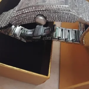 Mens diamond watch with original box and tester - Image 2