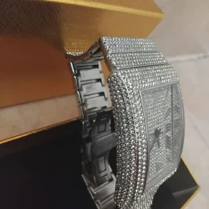 Mens diamond watch with original box and tester - Image 3