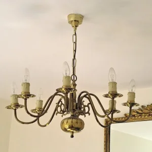Lights - Brass Chandelier with 8 Arms - Image 3