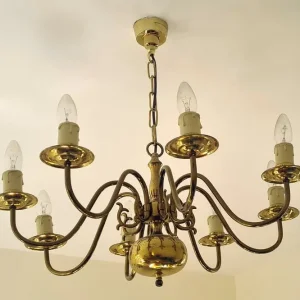 Lights - Brass Chandelier with 8 Arms
