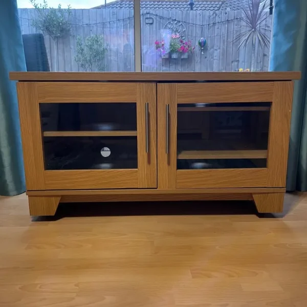 TV Glazed Shelved Unit