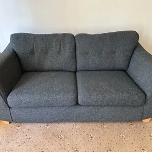 Black Fabric Sofa - Image 2