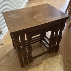 Classic 3-Piece Nesting Tables – Solid Wood Charm - Image 2