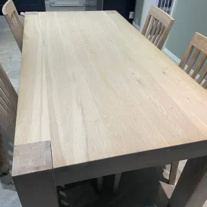 solid oak table and 4 chairs