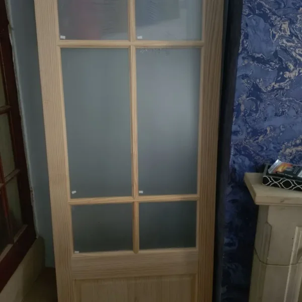 Fortia 2-panel 6-lite clear glazed door