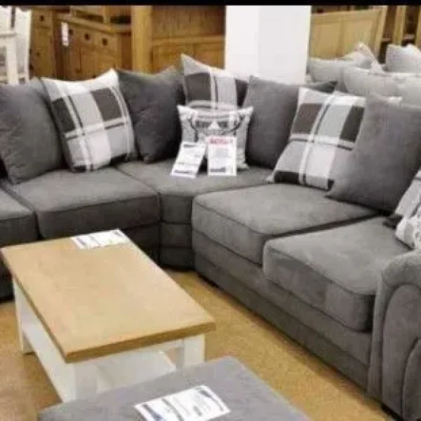 Verona Sofa Set – 3+2 Seater Corner Sofa with Velvet Fabric