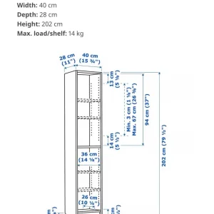 2 x IKEA BILLY bookcases 40cm black-brown oak with OXBERG glass doors - Image 3