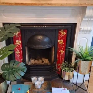 Traditional Fire insert with original tiles
