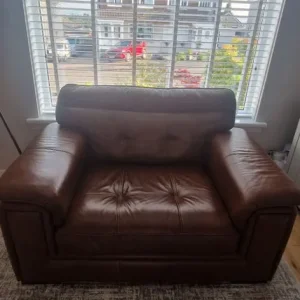 Scs - 4-seat maxi sofa and snuggler chair - leather - Image 2