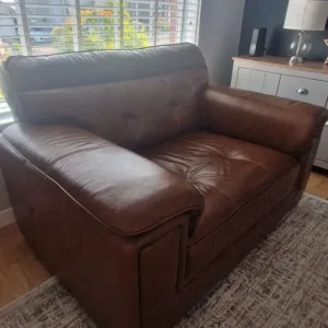 Scs - 4-seat maxi sofa and snuggler chair - leather - Image 3
