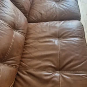 Scs - 4-seat maxi sofa and snuggler chair - leather - Image 8
