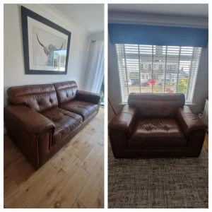 Scs - 4-seat maxi sofa and snuggler chair - leather