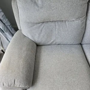 DFS 2 Seater Power Recliner Light Grey Fabric With USB Ports - Image 4