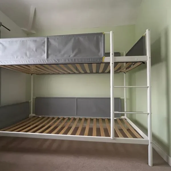 Ikea VITVAL Bunk bed frame, white/light grey, 90x200 cm