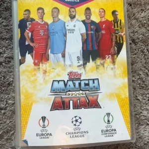 Topps Match Attax 21/22 and 22/23 books with Premier League Panini and extra card piles - Image 2